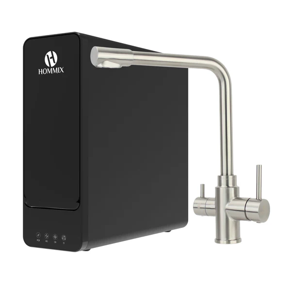 Hommix hydRO Under Sink Tankless RO System With Hommix Sasani 304 Stainless Steel 3-Way Tap
